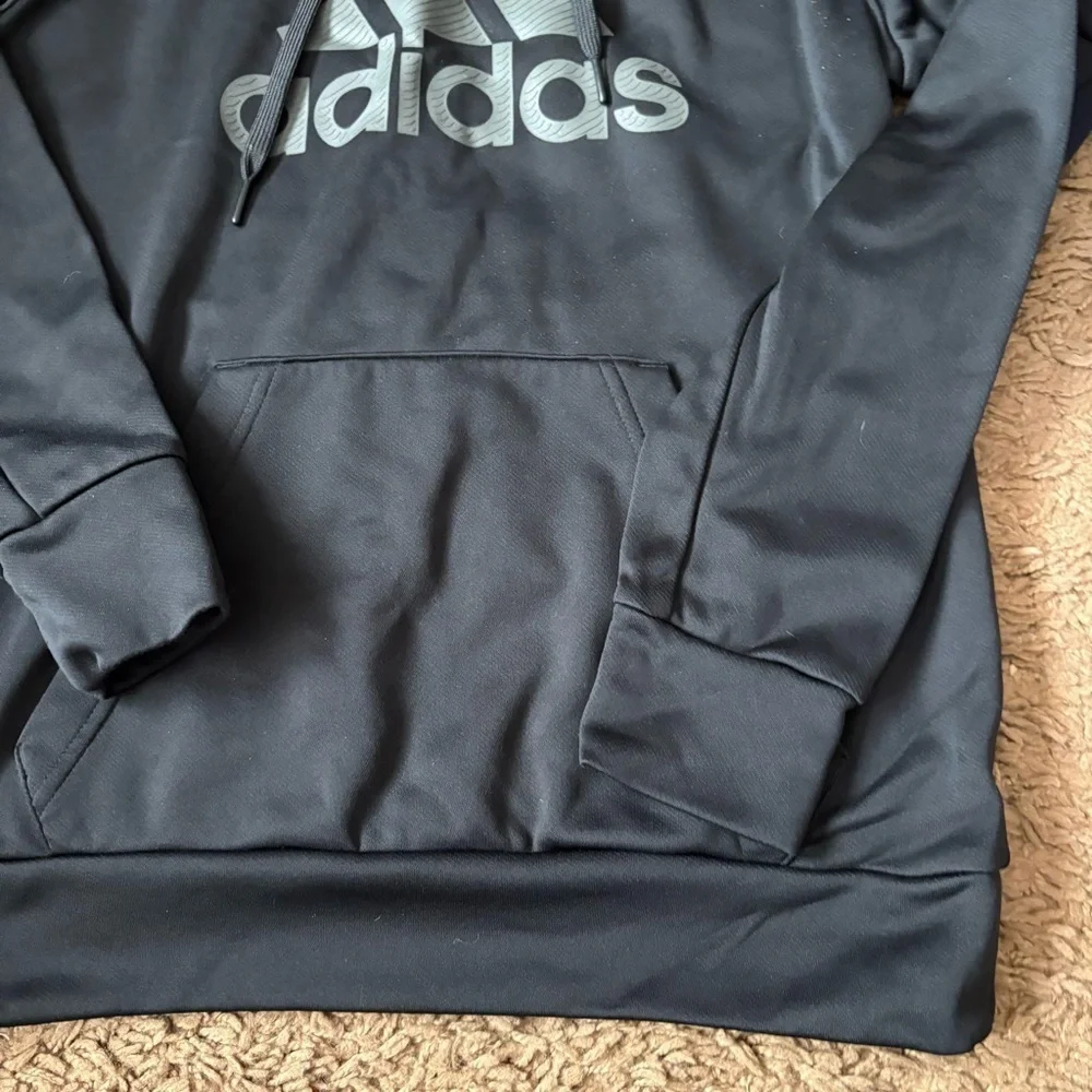Adidas Charcoal Pullover Hoodie Small Sweatshirt